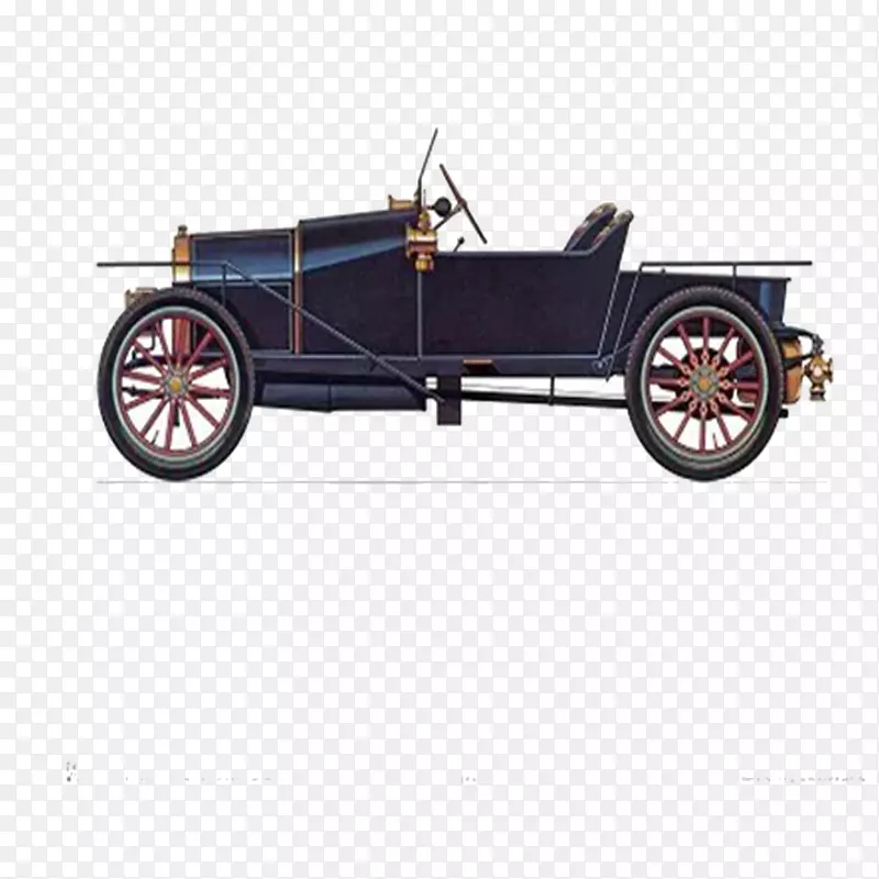 Bugatti型13招贴画-复古卡通画经典汽车
