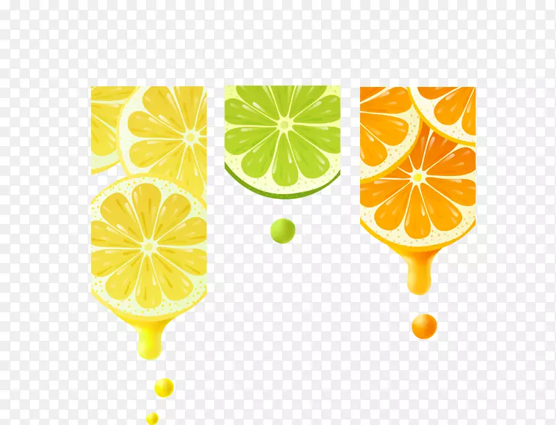 柠檬酸橙饮料橙汁柠檬汁橙汁的动态飞溅