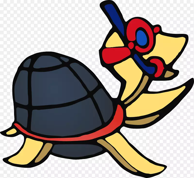海龟剪贴画-乌龟跑角
