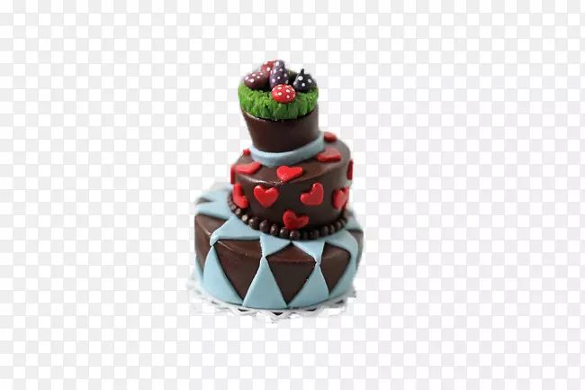 巧克力蛋糕结婚蛋糕FIMO聚合物黏土巧克力蛋糕