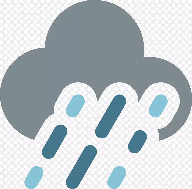 天气气象学雨像-暴雨天气图标
