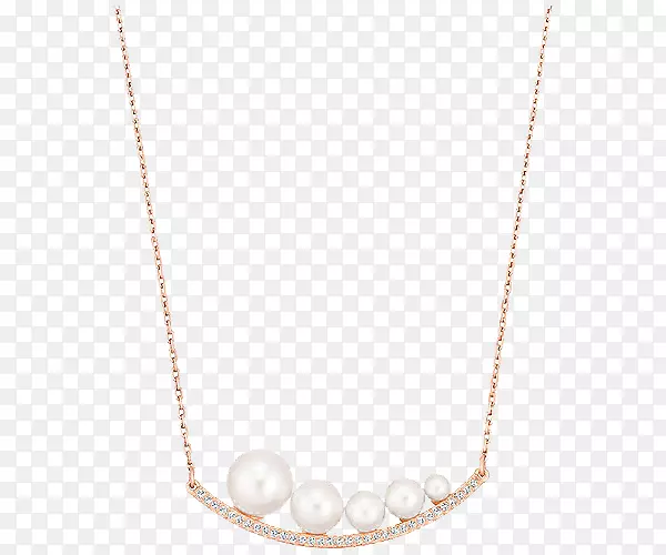 项链体穿孔珠宝图案-施华洛世奇珠宝女装白色珍珠项链