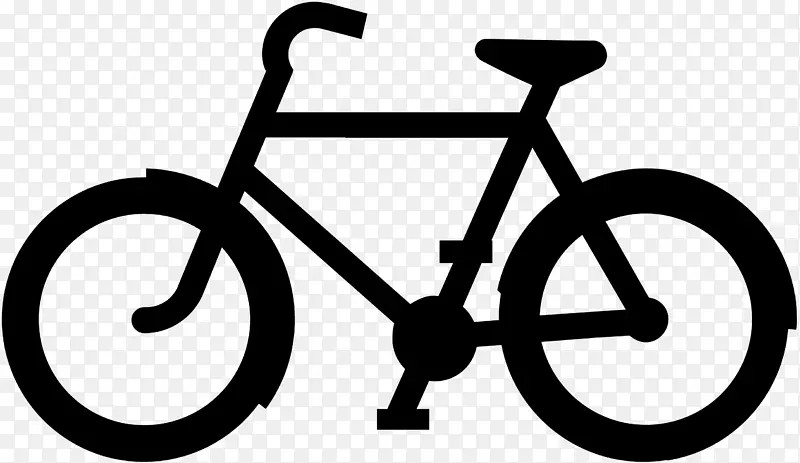 自行车黑白剪贴画运动自行车剪贴画