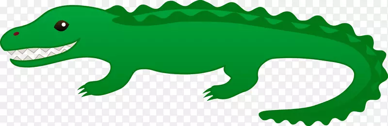鳄鱼动画剪贴画绿色鳄鱼剪贴画