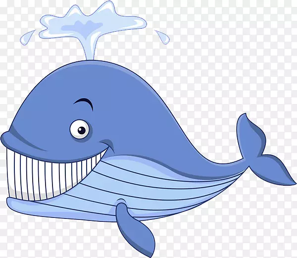 卡通鲸鱼插图-鲸鱼的凝视