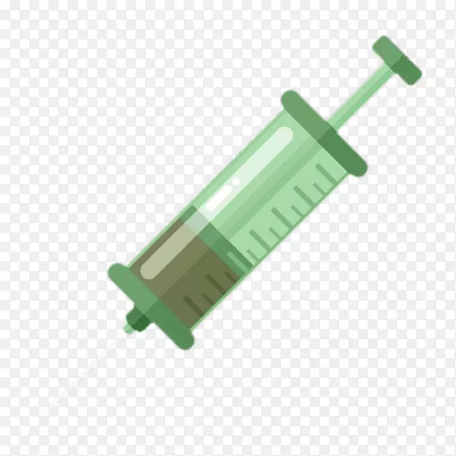 注射器图标-绿色注射器