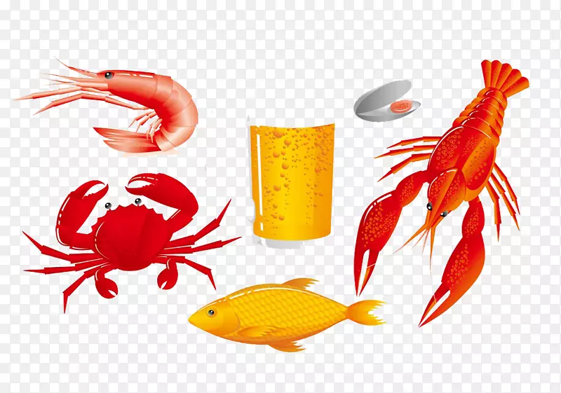 海鲜龙虾鱼夹艺术-海鲜龙虾