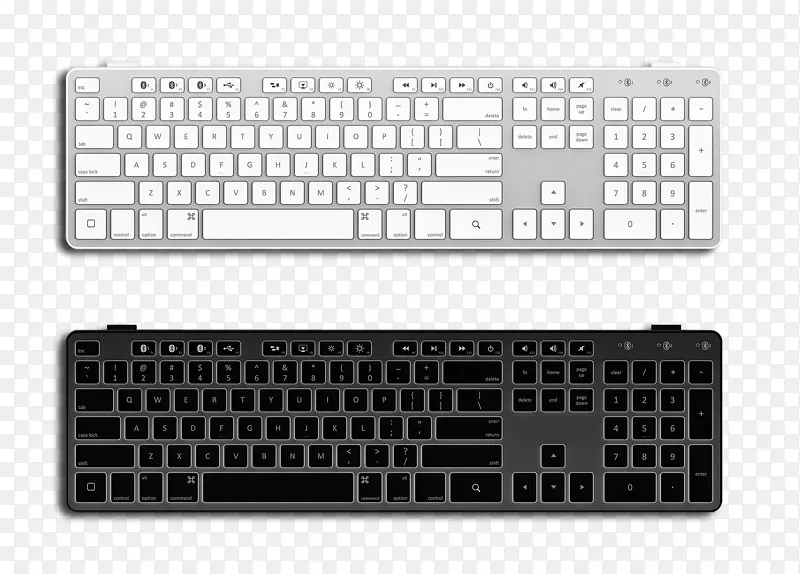 电脑键盘Macintosh ipad IOS移动设备-黑白键盘