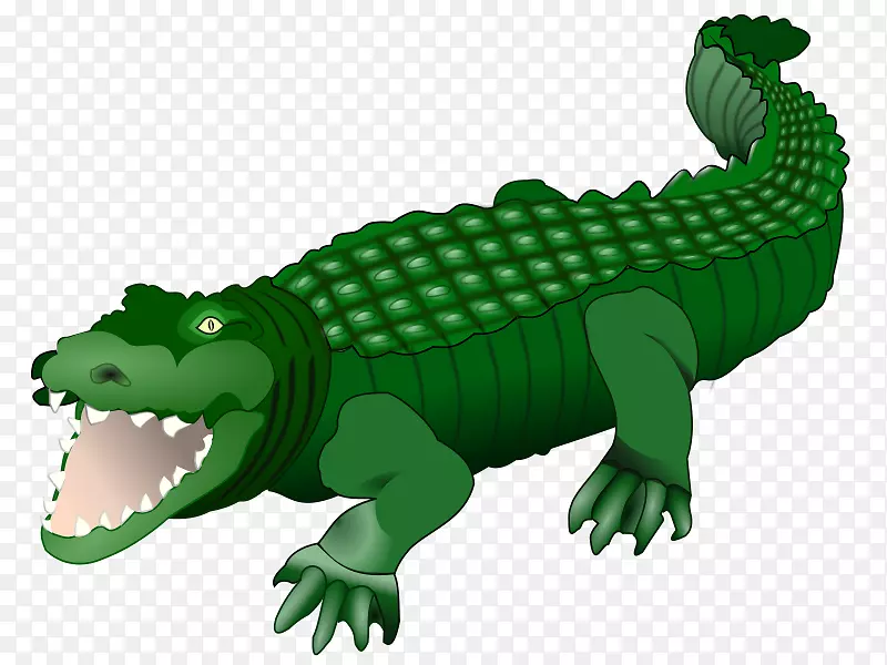 鳄鱼，免费内容剪辑艺术.绿色鳄鱼剪贴画