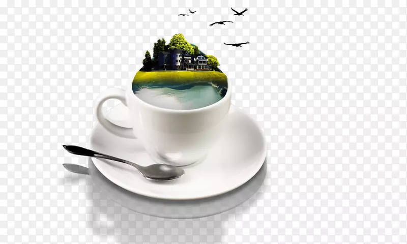 咖啡杯咖啡厅景观杯