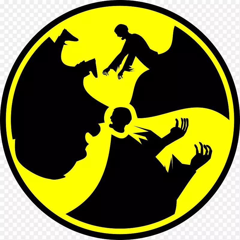 放射性衰变符号生物危害辐射剪辑艺术核能符号