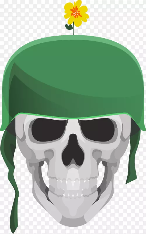 绿色头盖骨--戴着一顶绿色的骷髅帽