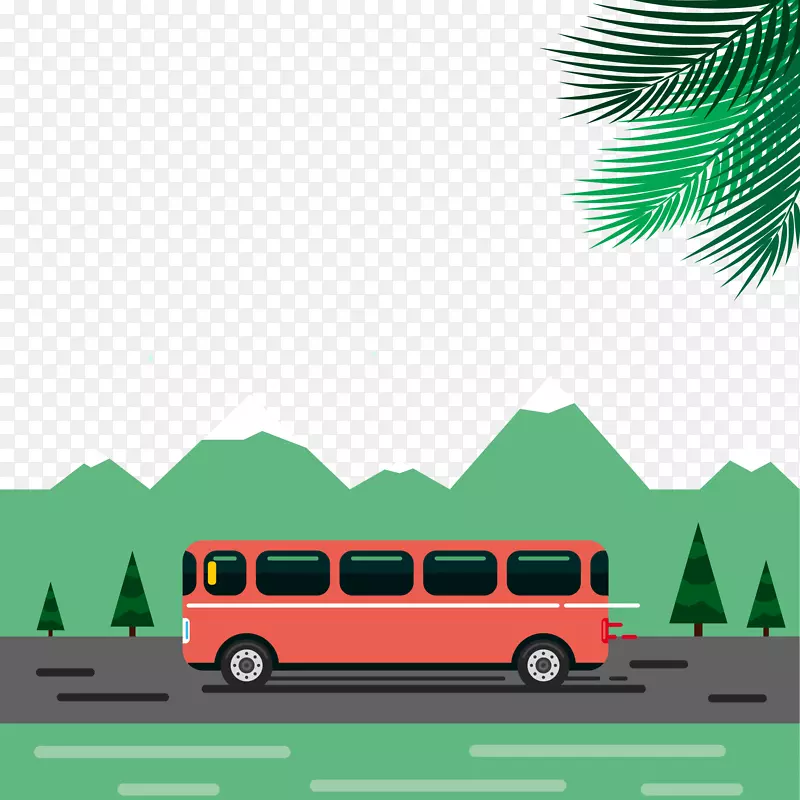 巴士图标-卡通巴士