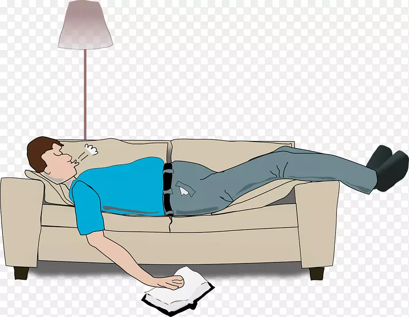 睡眠卡通男子剪贴画-男性健康