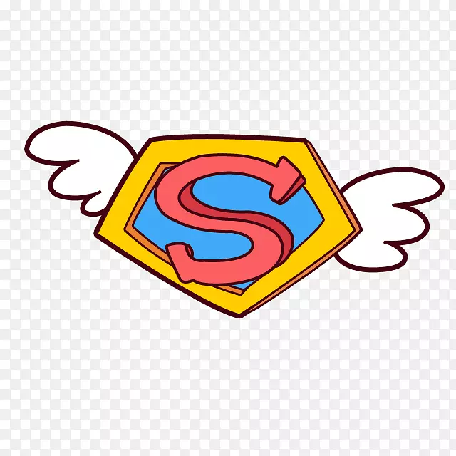 克拉克肯特超人标志-浮动卡通超人