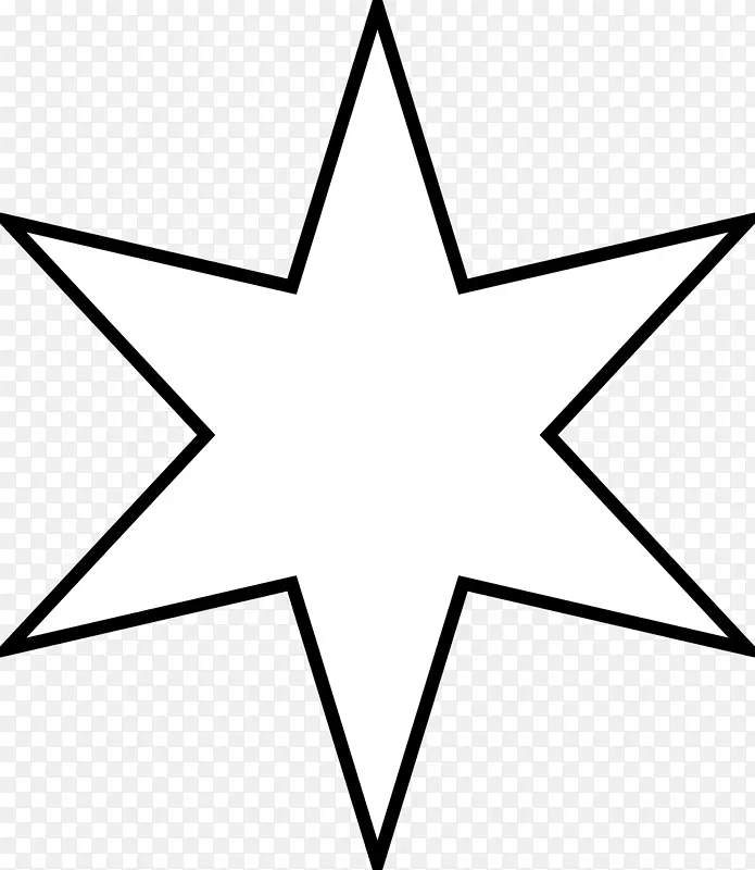 明星黑白剪贴画-六角星