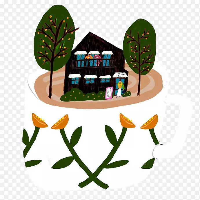卡通剪贴画-卡通小酒店