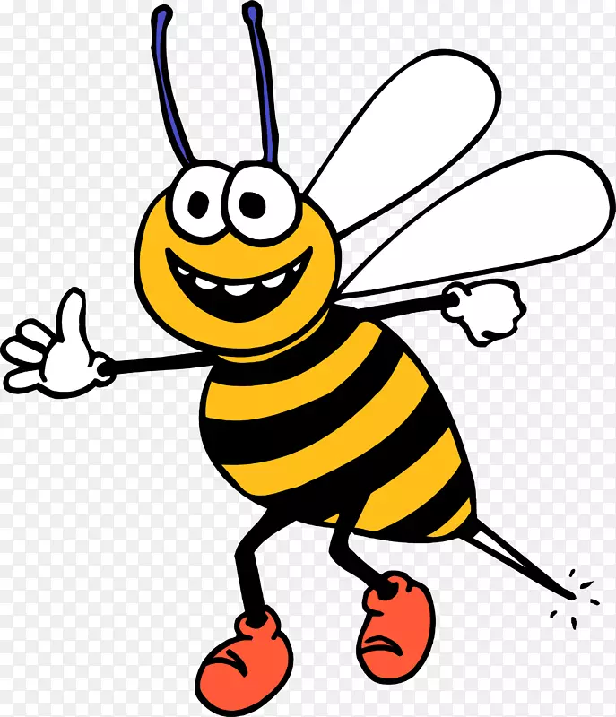 大黄蜂剪贴画-卡通蜜蜂