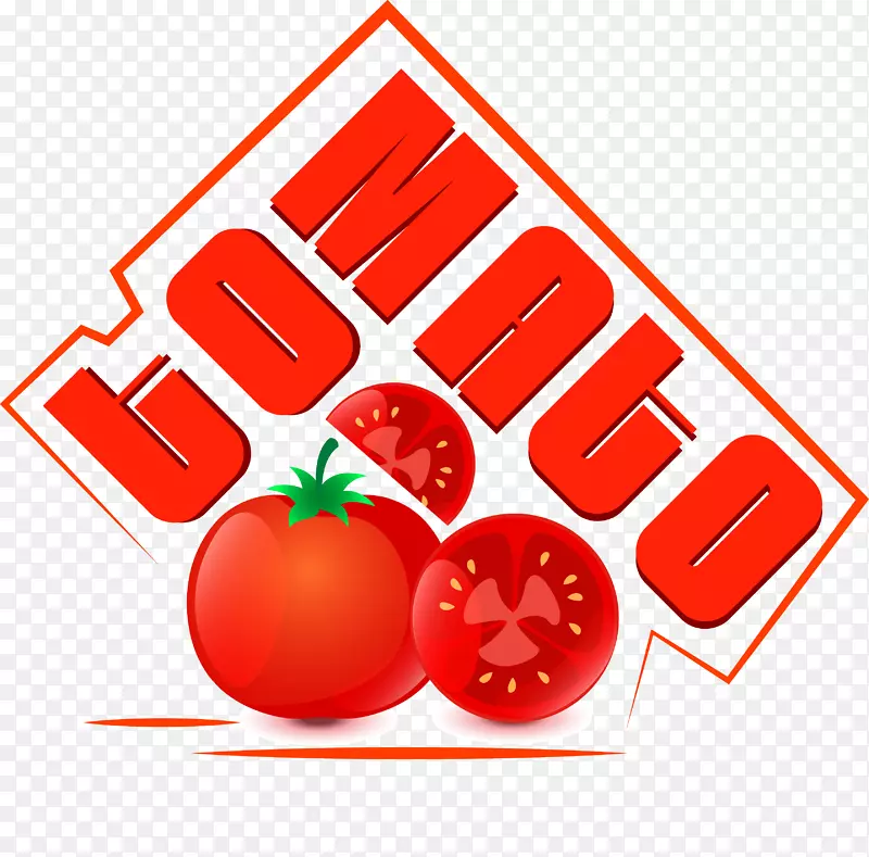 番茄标志插图.番茄材料
