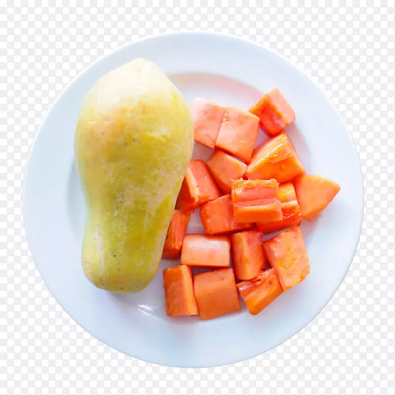 木瓜叶原料摄影水果版税-免费-木瓜在盘子里