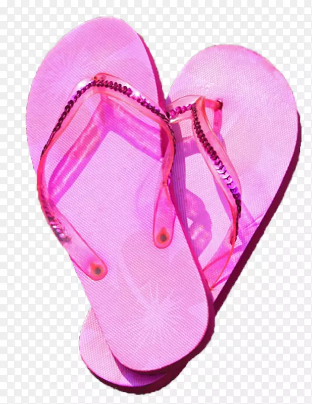 拖鞋高跟鞋女孩粉红色凉鞋