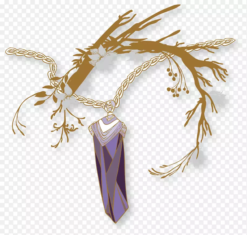 紫水晶几何-紫水晶项链