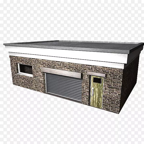车库三维计算机图形砖块三维模型屋顶瓷砖.砖块停车场