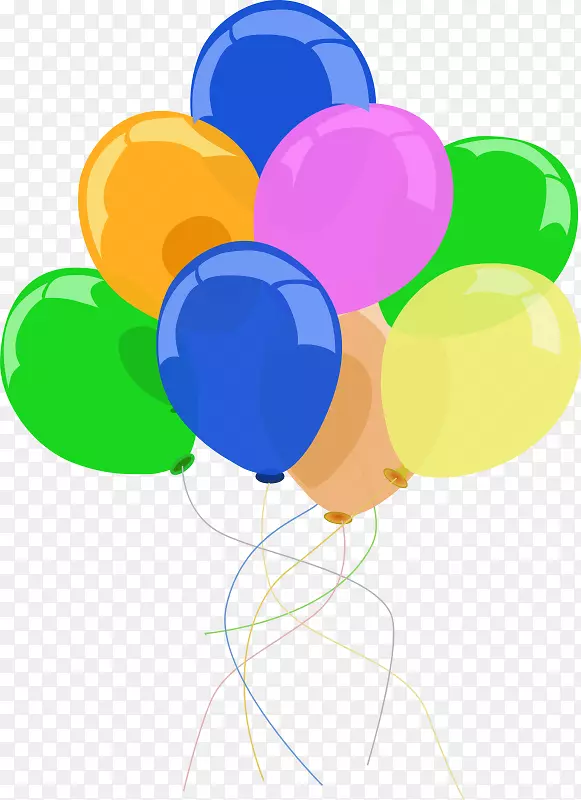 气球派对生日剪贴画-派对装饰