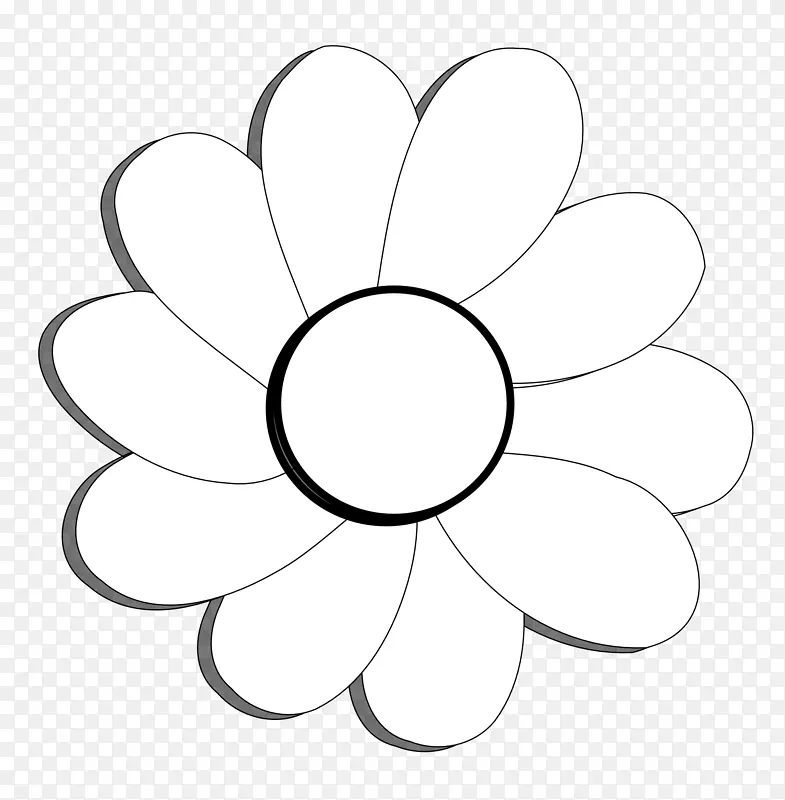 白花瓣区系-黑白花图