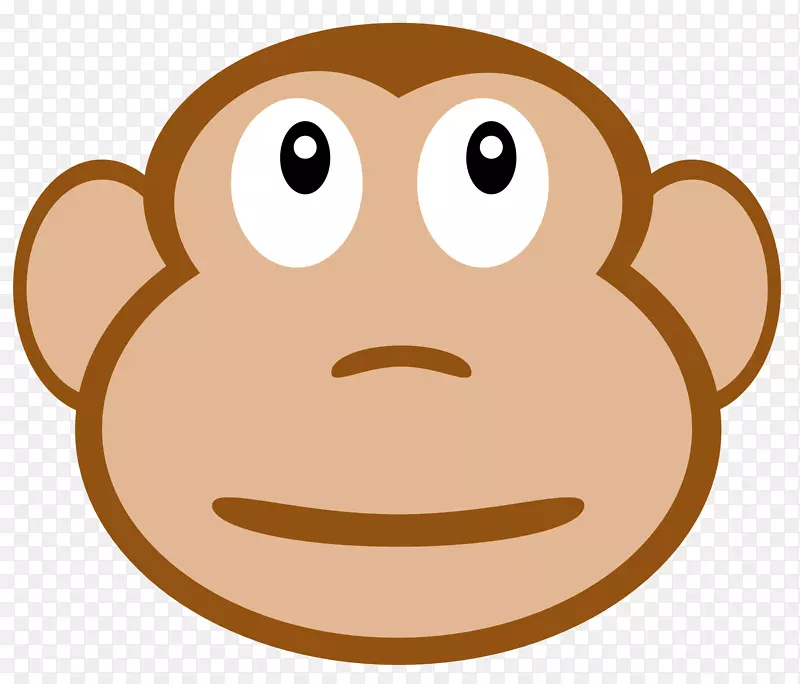 好奇的乔治小猴子剪贴画-卡通猴子#脸