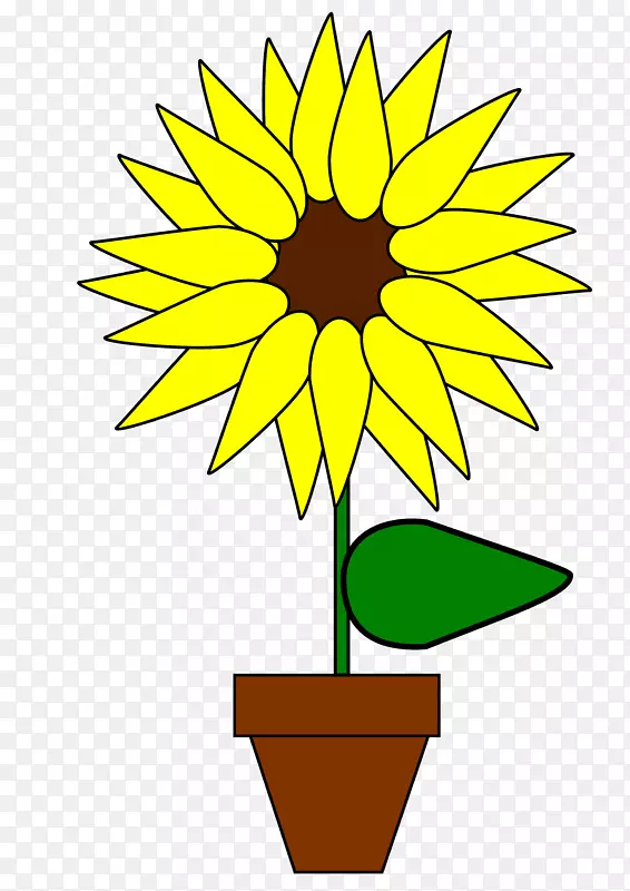 普通向日葵剪贴画-openclipart.org