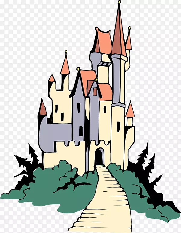 城堡卡通片艺术-卡通城堡剪贴画