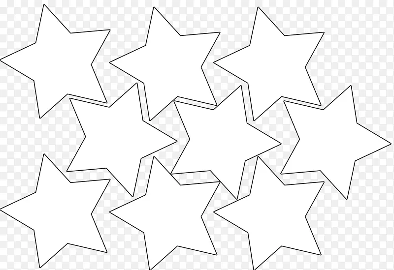 白区三角形图案-恒星模板