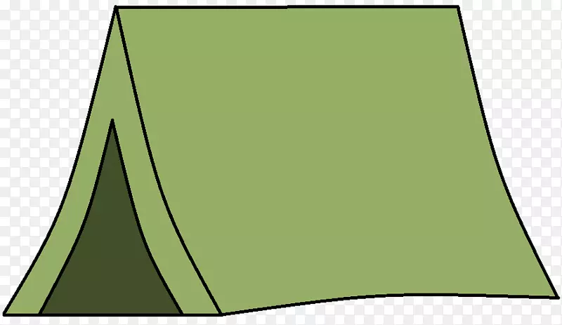 区域角绿色图案-帐篷悬崖