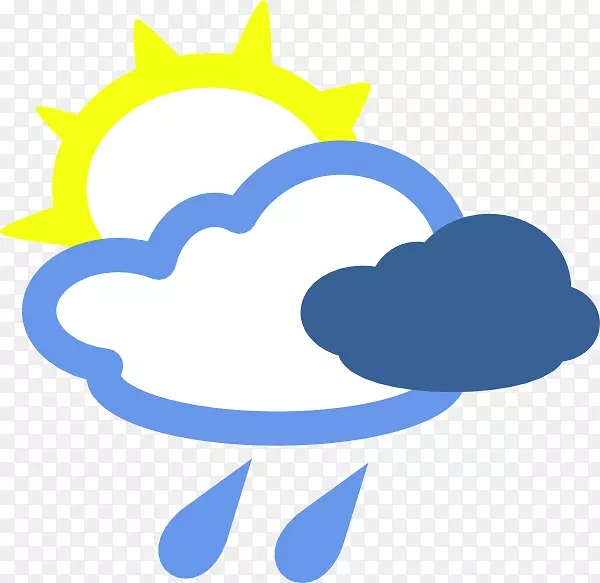 雨云天气剪辑艺术-冬季太阳剪贴画