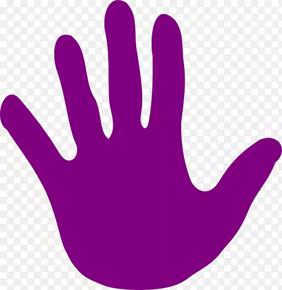 拇指手模型紫色字体.手印模板