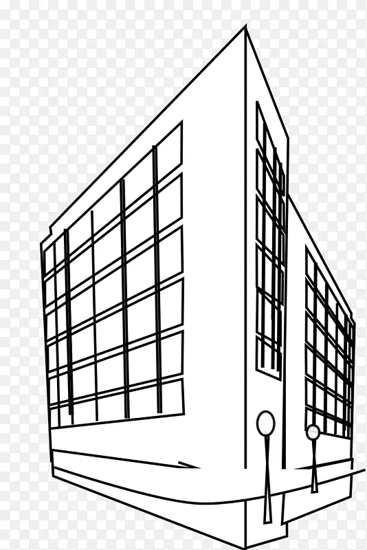 建筑黑白网站剪贴画-办公大楼剪贴画
