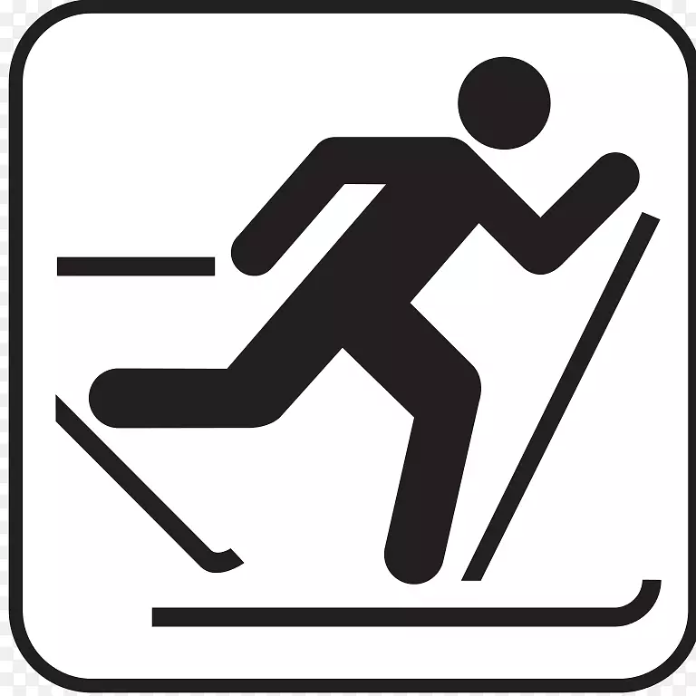 越野滑雪北欧滑雪图标.越野符号