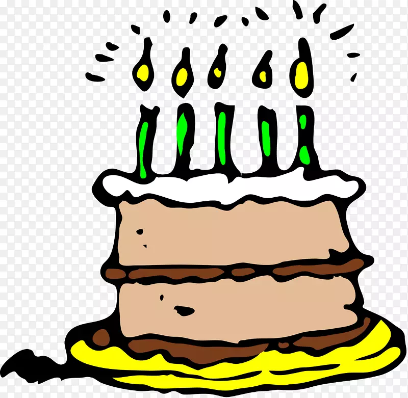 Torta Torte生日蛋糕剪贴画-60岁生日蛋糕剪贴画