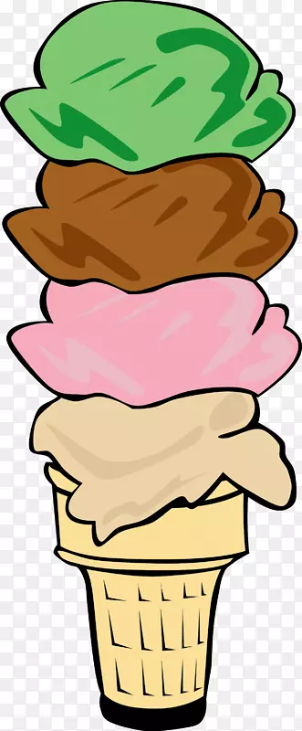 冰淇淋锥巧克力冰淇淋草莓冰淇淋-冰淇淋边框