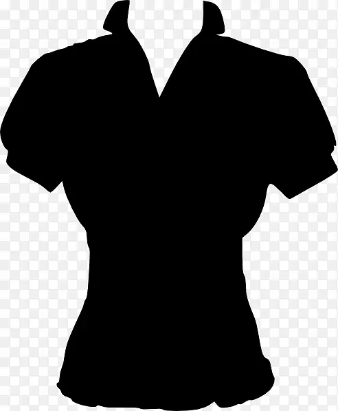 T恤衫礼服剪贴画-女式服装剪裁