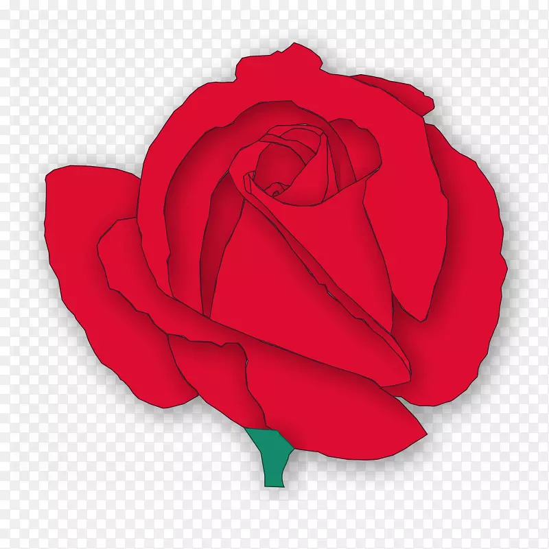 玫瑰红花夹艺术-快乐情人节剪贴画