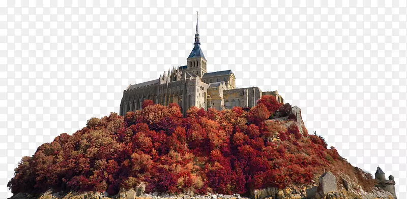 圣米歇尔山壁纸-复古城堡