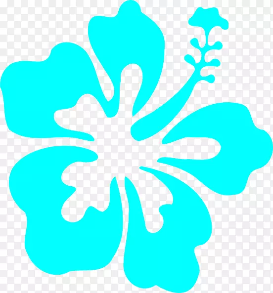 夏威夷木槿叶芙蓉剪贴画-蓝色芙蓉剪贴画