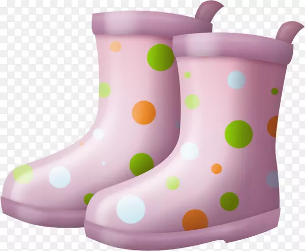 惠灵顿靴-粉红色靴子