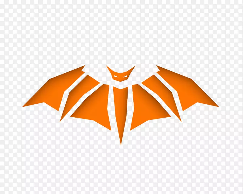蝙蝠标志万圣节插图-黄色蝙蝠棒图