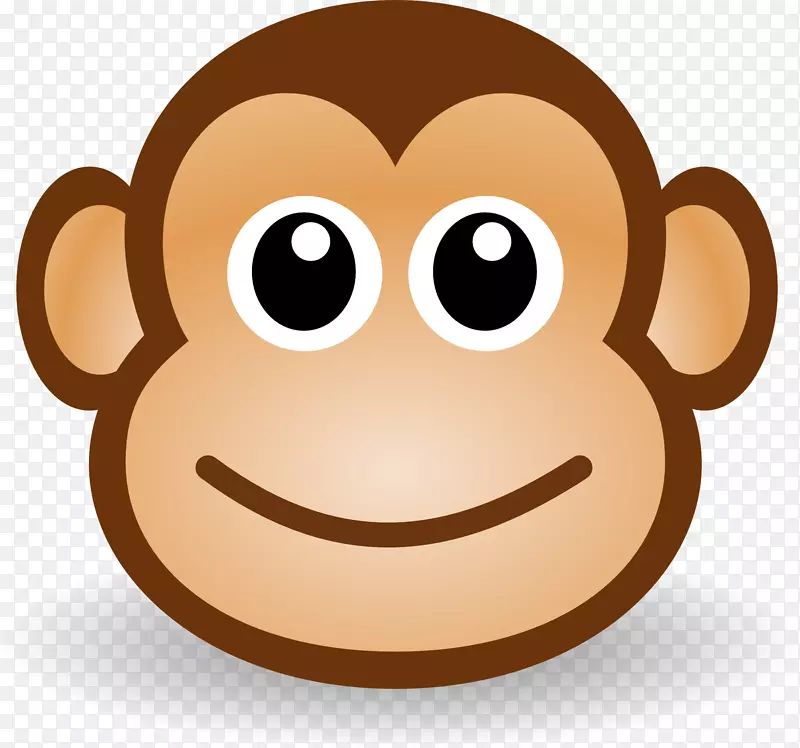 猿猴卡通剪辑艺术-悲伤的猴子脸