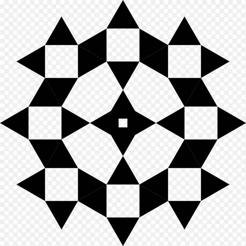 黑白画片-三角设计剪贴画