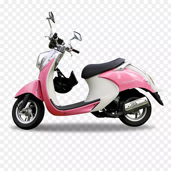 电动汽车-无电单车-粉红色摩托车拉料