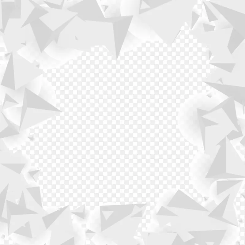白色三角形图案-卡通三角形框架材料